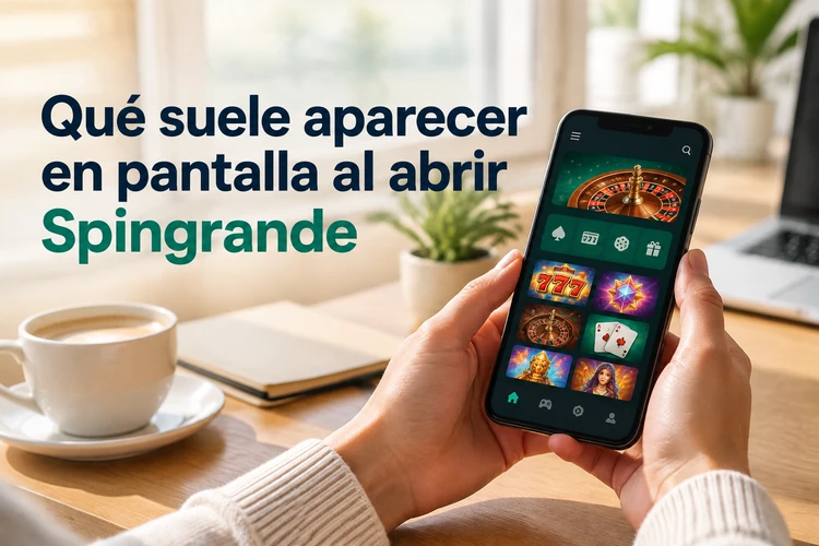 Qué suele aparecer en pantalla al abrir Spingrande